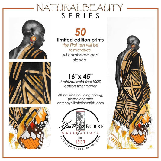 Natural Beauty Mud Cloth Lady Limited Edition Giclee Print