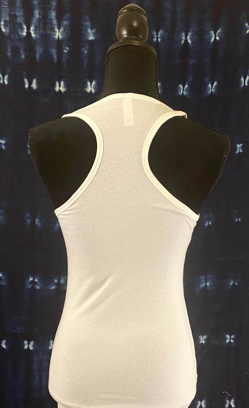 Ethnic Mermaids Wearable - Afro Racerback Tank (white)