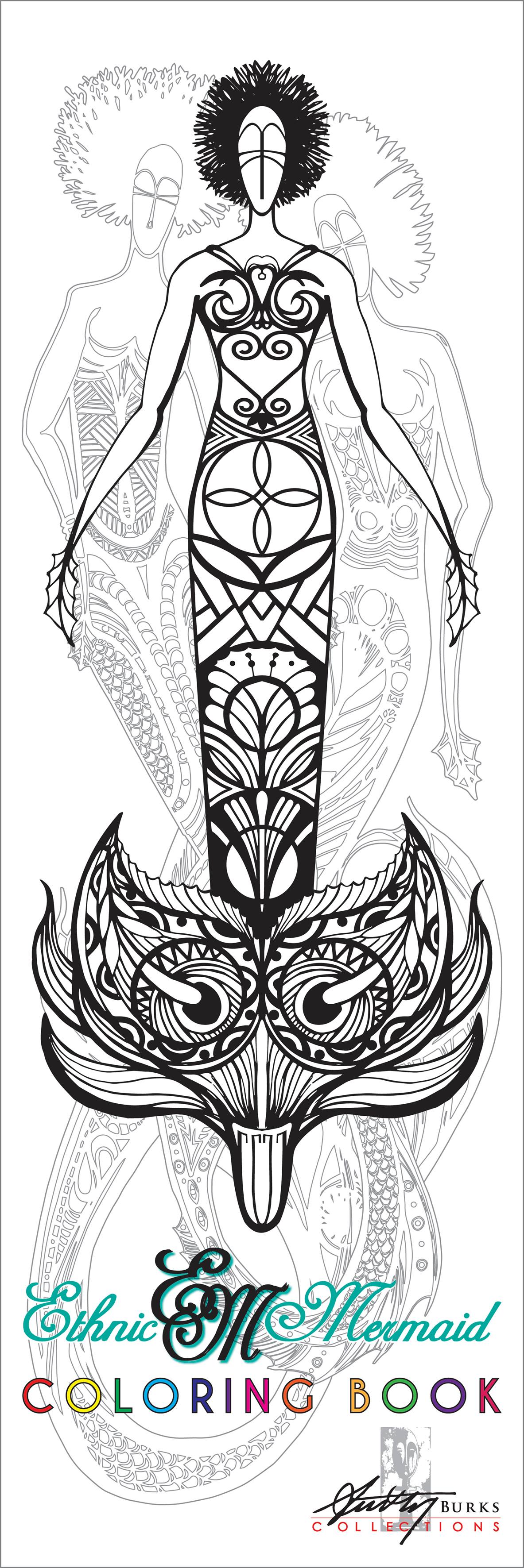 Ethnic Mermaids Coloring Book