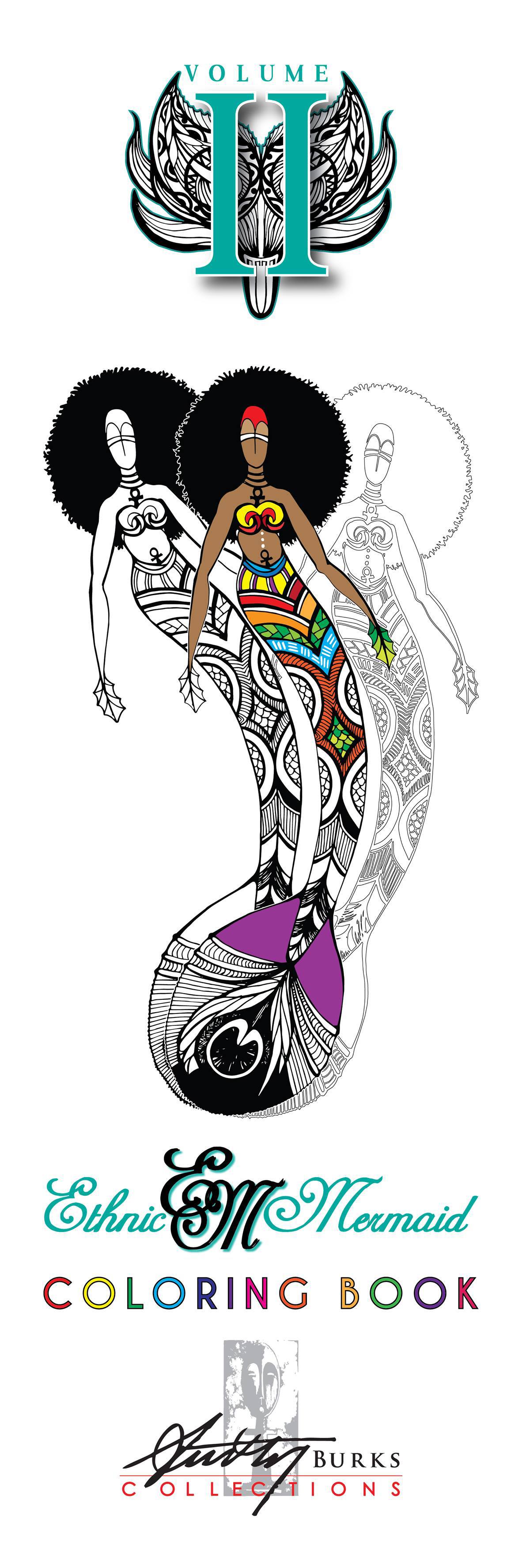 Ethnic Mermaids Coloring Book