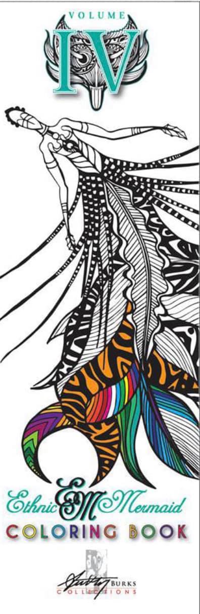 Ethnic Mermaids Coloring Book