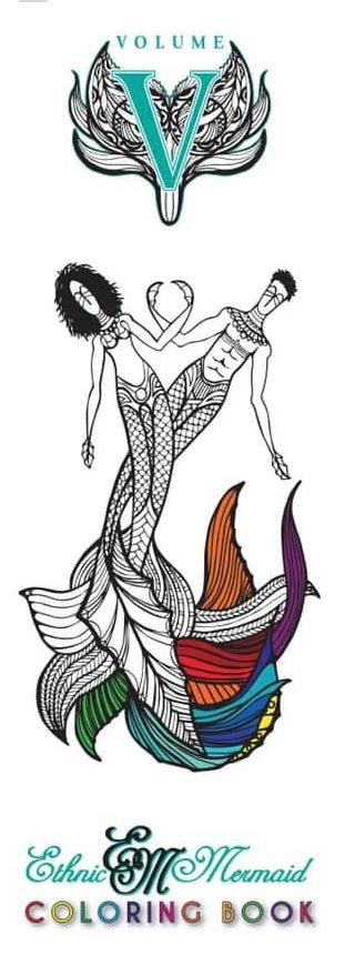 Ethnic Mermaids Coloring Book