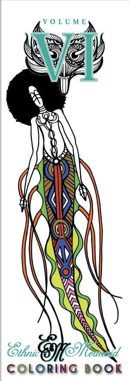 Ethnic Mermaids Coloring Book